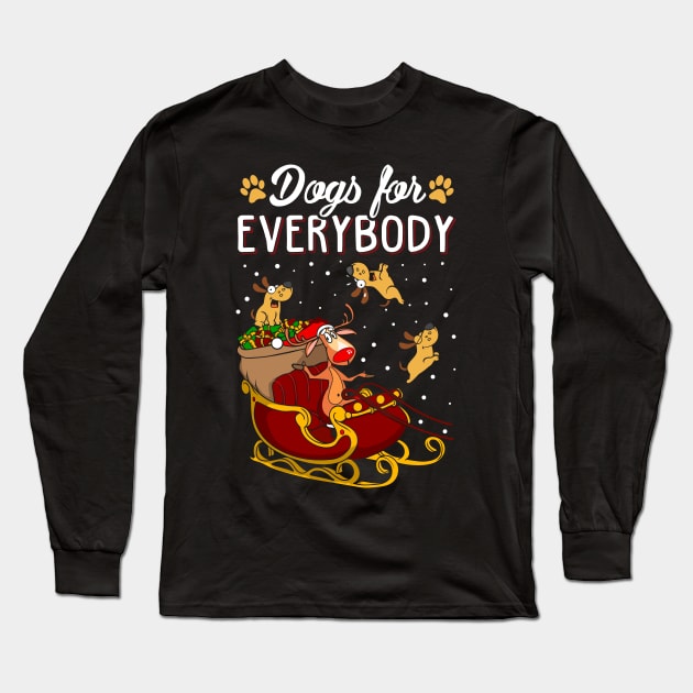 Dogs Ugly Christmas Sweater. Dogs For Everybody Matching Sweatshirts. Long Sleeve T-Shirt by KsuAnn